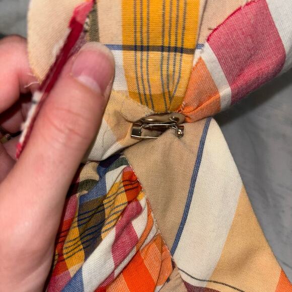 Trina Turk Reyes One Shoulder Plaid Dress with Detachable Flower – Size 0 – NWT - Picture 10 of 14